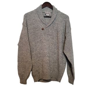 Vintage Portage Original men's wool blend shawl collar sweater size L